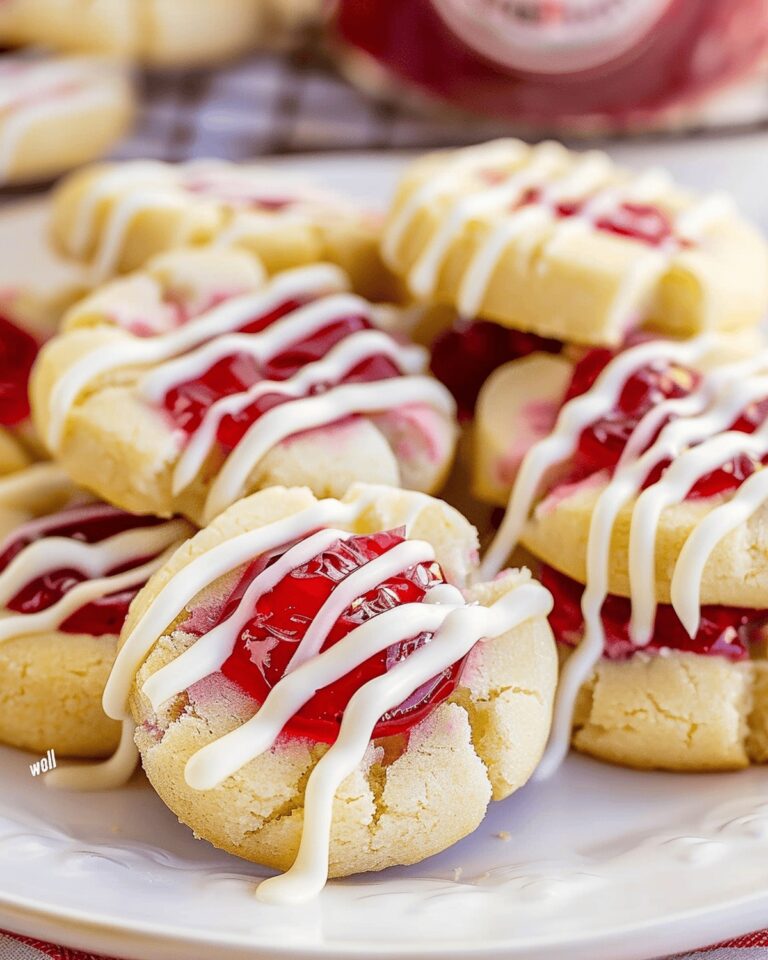 Raspberry Shortbread Delight With White Chocolate Drizzle Recipe