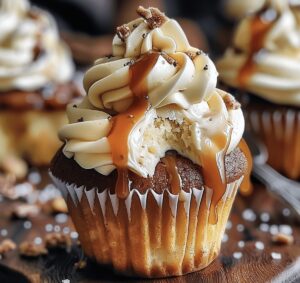 Luscious Salted Caramel Cream Cheese Cupcakes Recipe