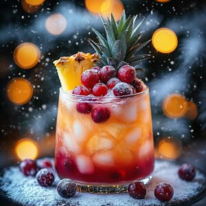 Festive Pineapple Cranberry Christmas Drink Recipe