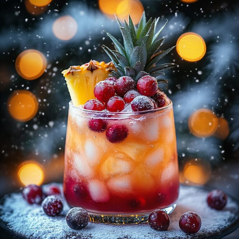 Festive Pineapple Cranberry Christmas Drink Recipe
