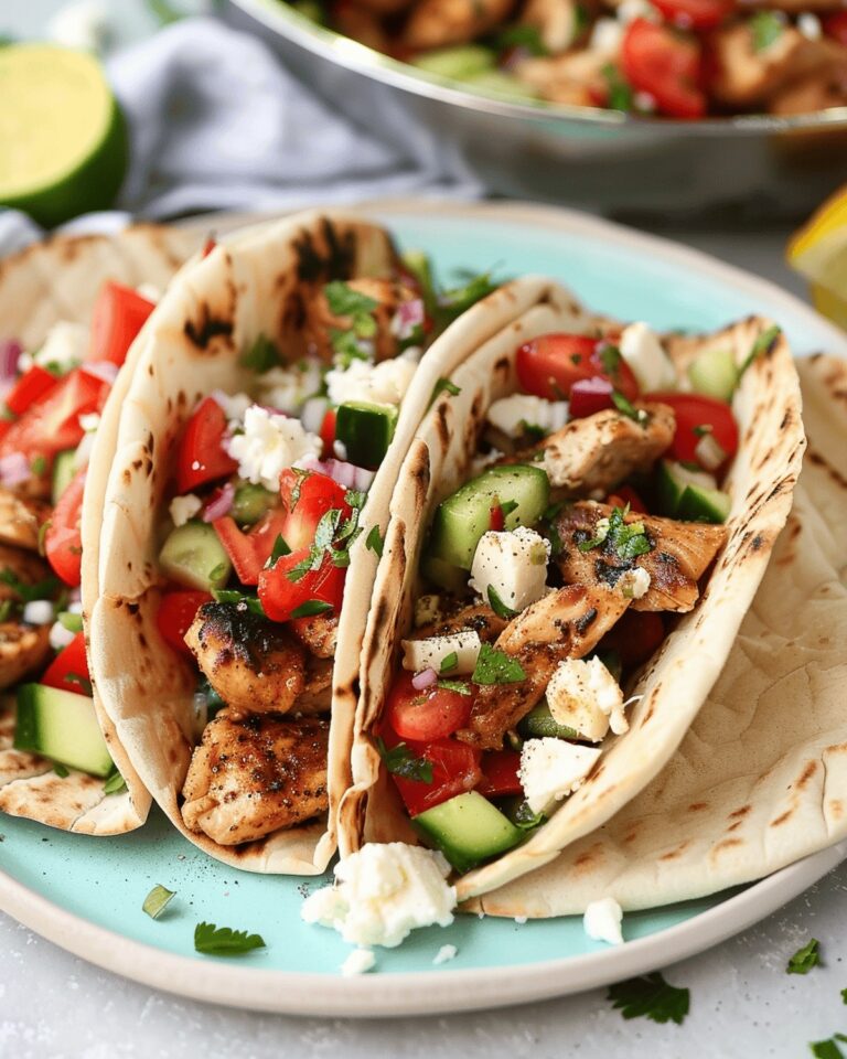Mediterranean Chicken Pita Wraps Recipe