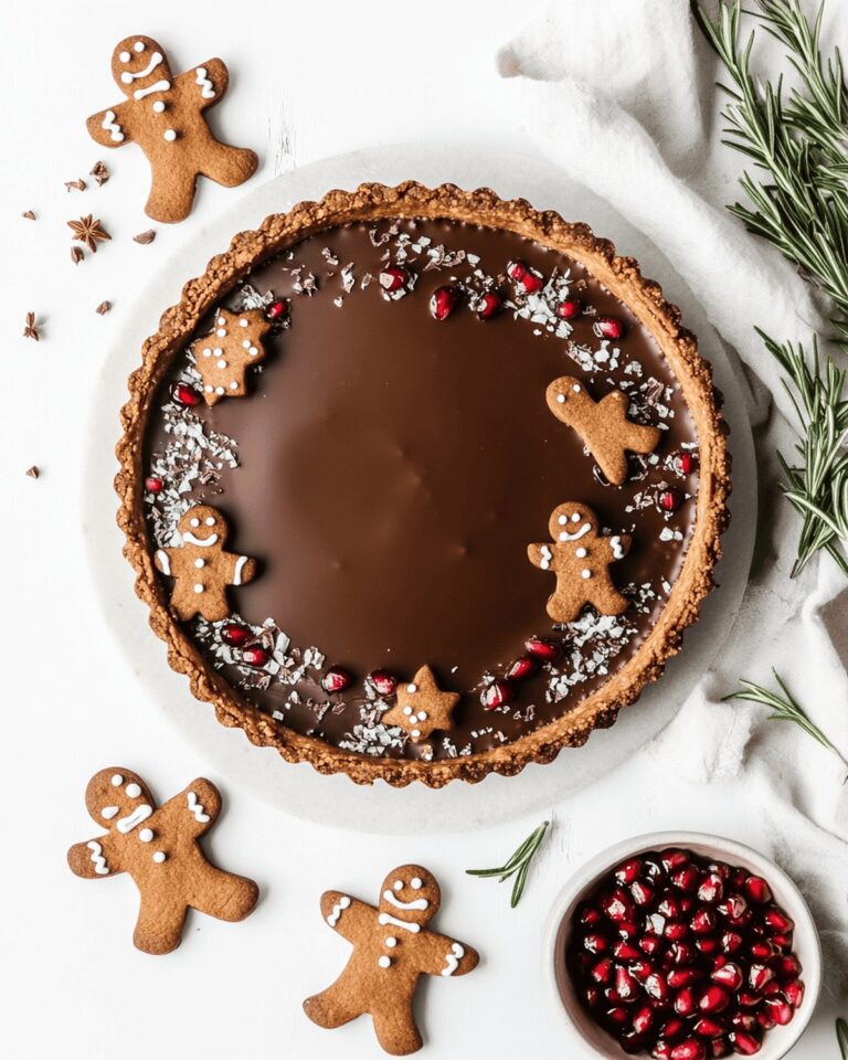 Vegan Gingerbread Chocolate Tart Recipe