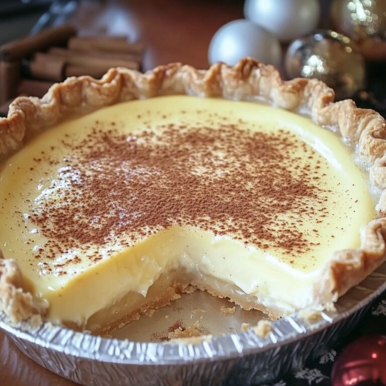 Festive Christmas Eve Cinnamon-Vanilla Custard Pie Recipe