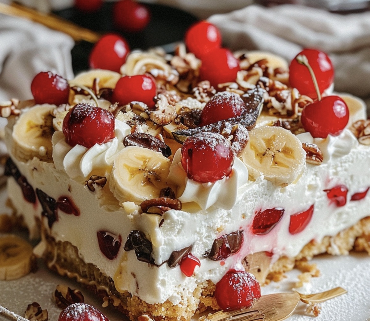 Dreamy Banana Split Cake Recipe