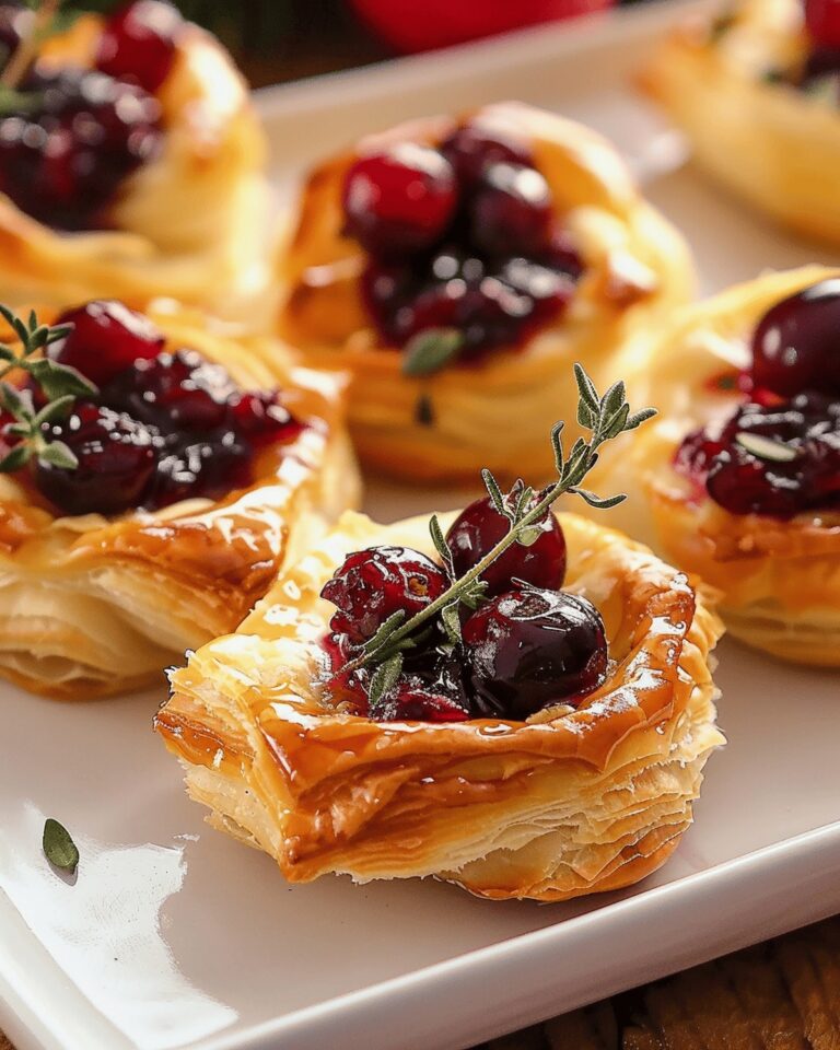 Cranberry Brie Puff Pastry Delights Recipe