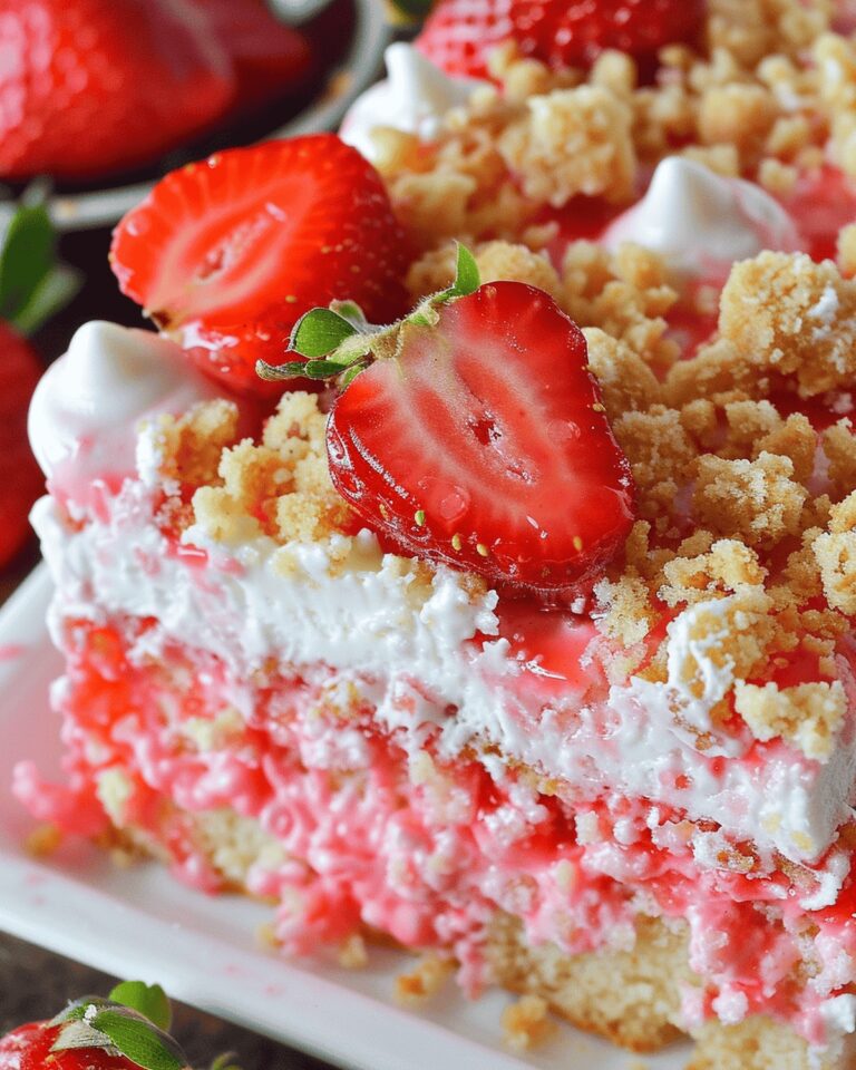 Strawberry Crunch Poke Cake Recipe