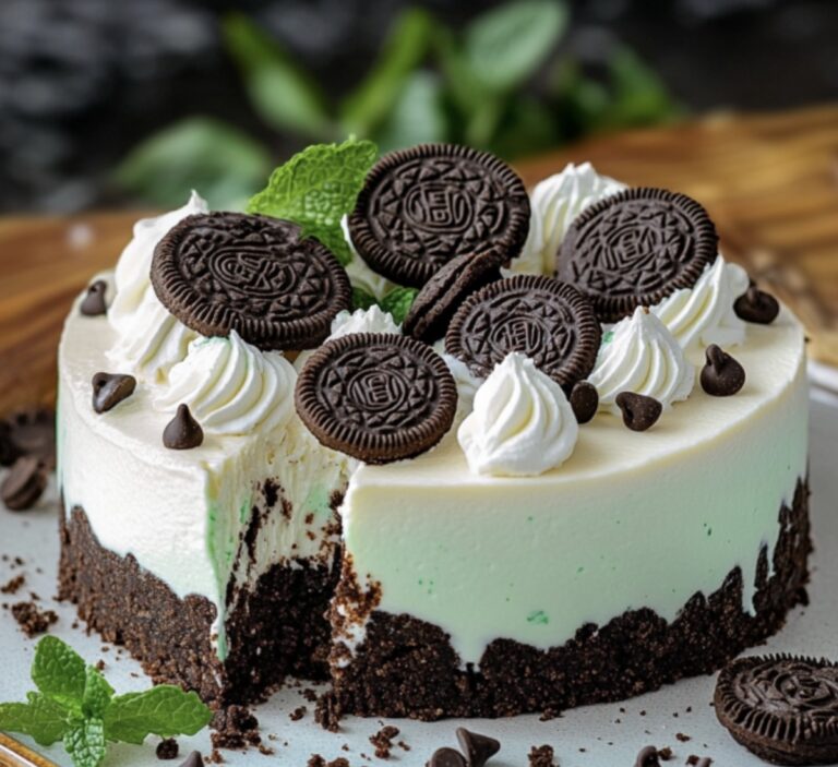 Smooth Oreo Mint Cheesecake Recipe