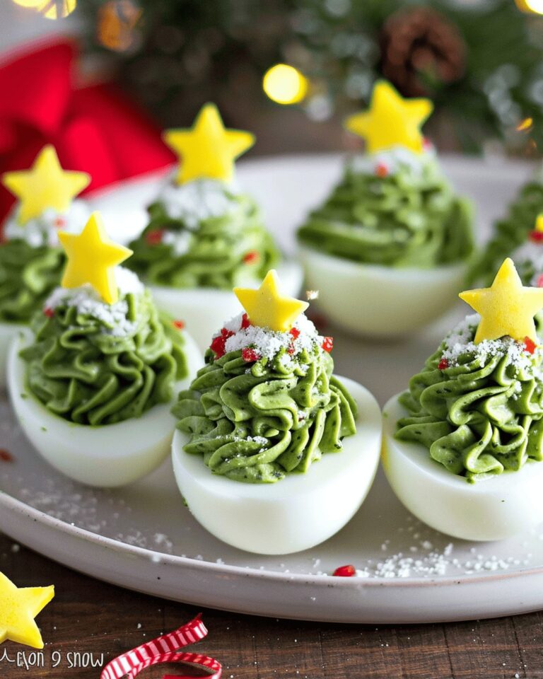 Holiday Spinach Christmas Tree Eggs Recipe
