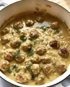 Creamy Mustard Dill Sauce With Meatballs Recipe