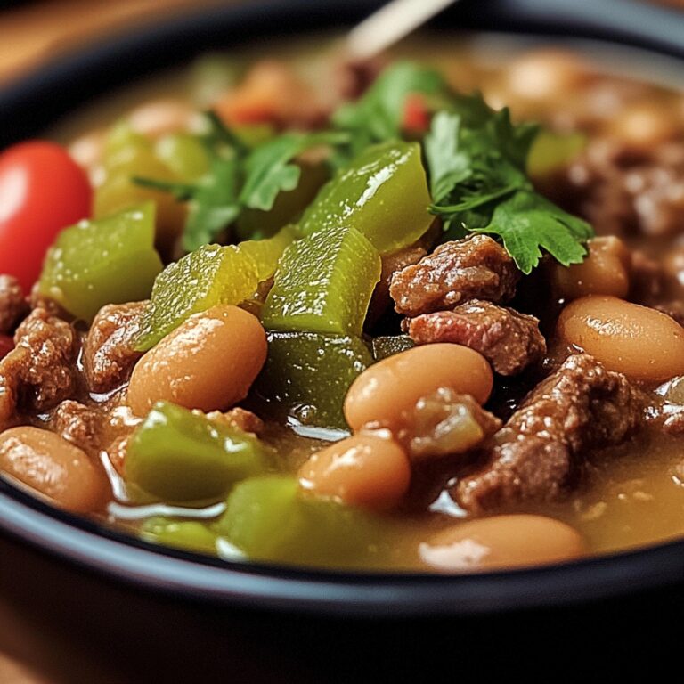 Hearty Slow Cooker Pinto Beans, Green Chile And Beef Recipe