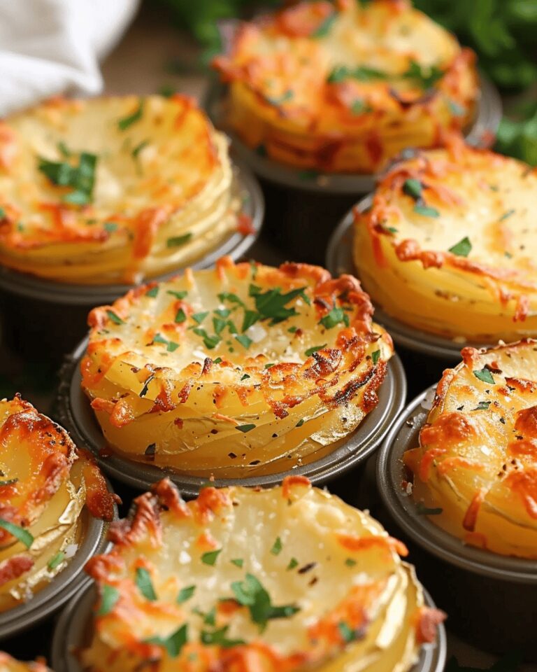Parmesan Potato Towers In Muffin Cups Recipe