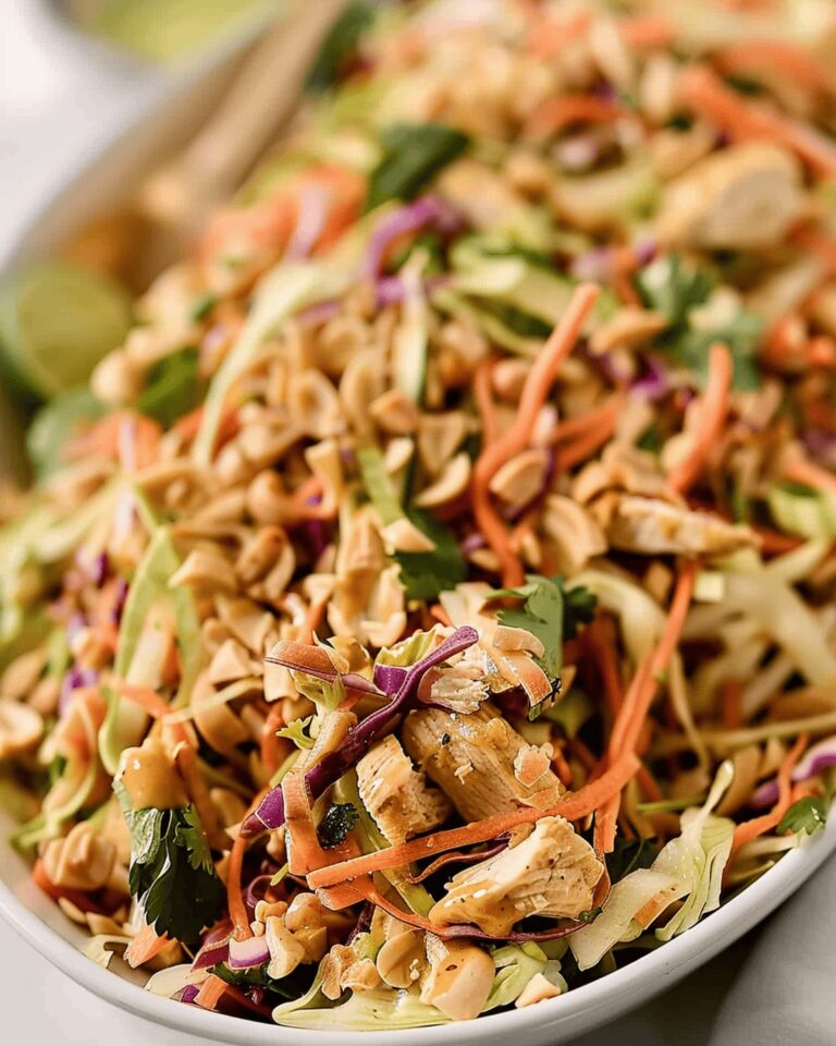 Thai Peanut Chicken Crunch Slaw Salad Recipe
