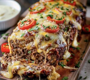 Hearty Philly Cheesesteak Meatloaf Recipe