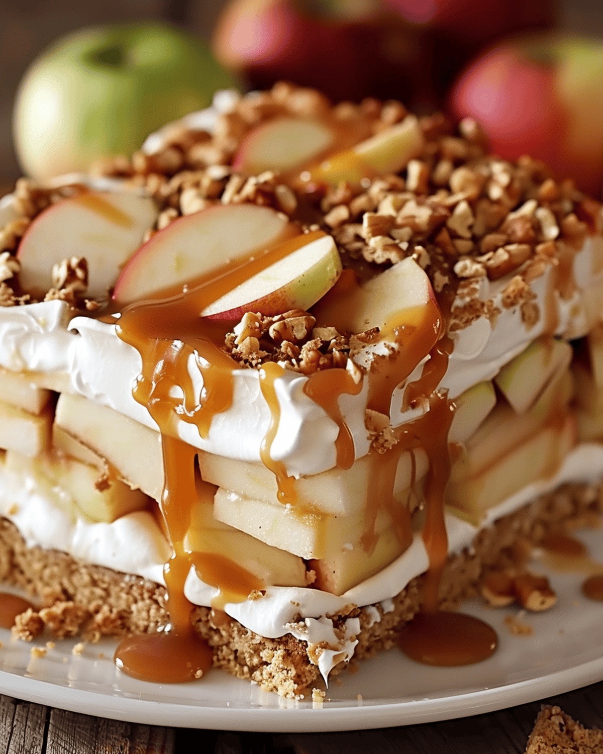 Caramel Apple Delight Eclair Cake Recipe