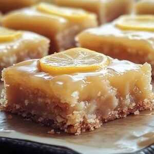 Tangy Lemon Brownies With Lemon Glaze Recipe