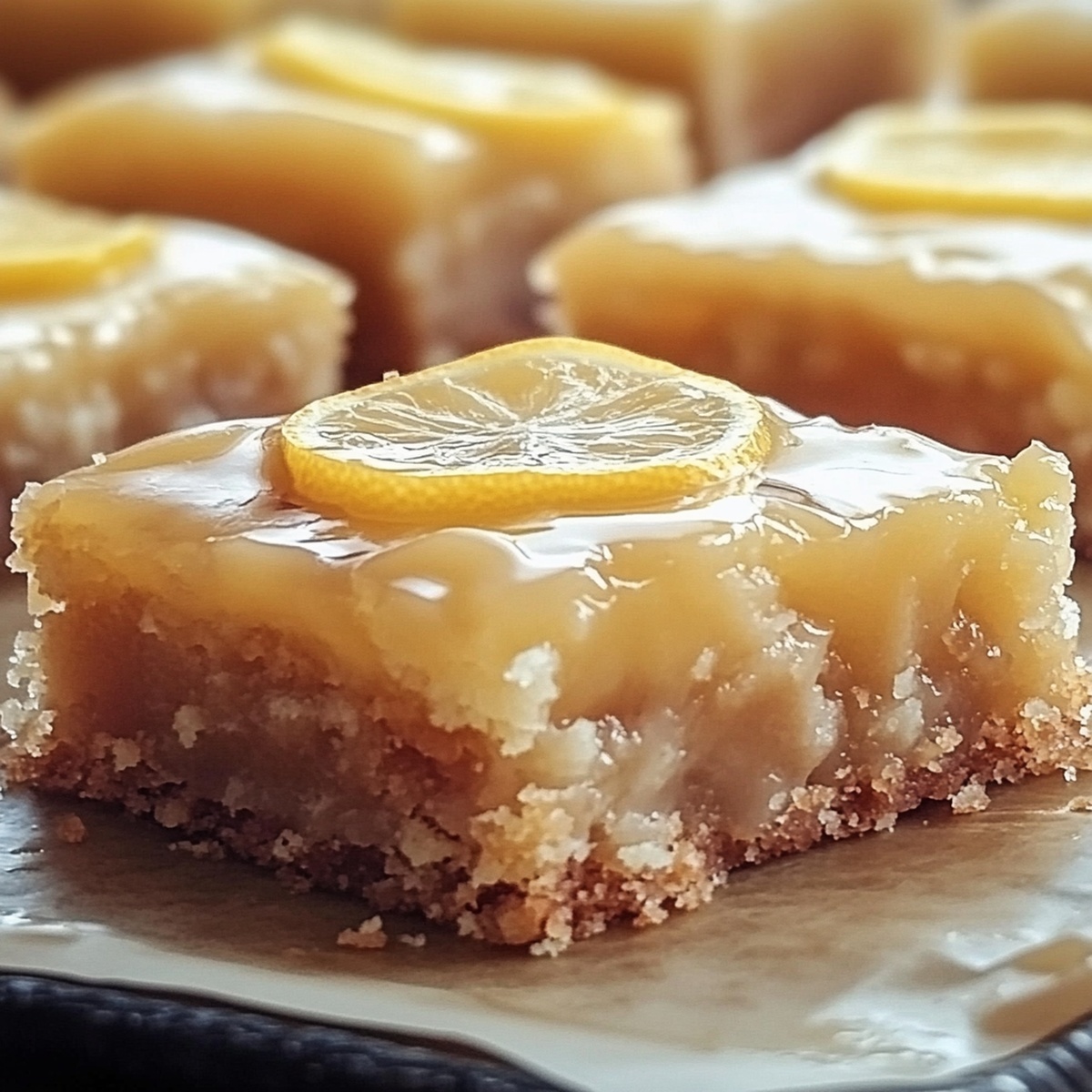 Tangy Lemon Brownies With Lemon Glaze Recipe