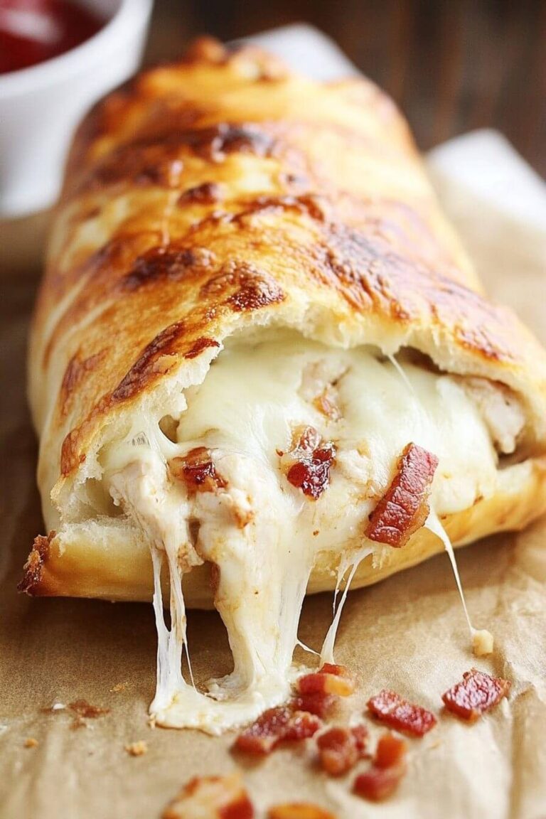 Chicken Bacon Ranch Stromboli Recipe