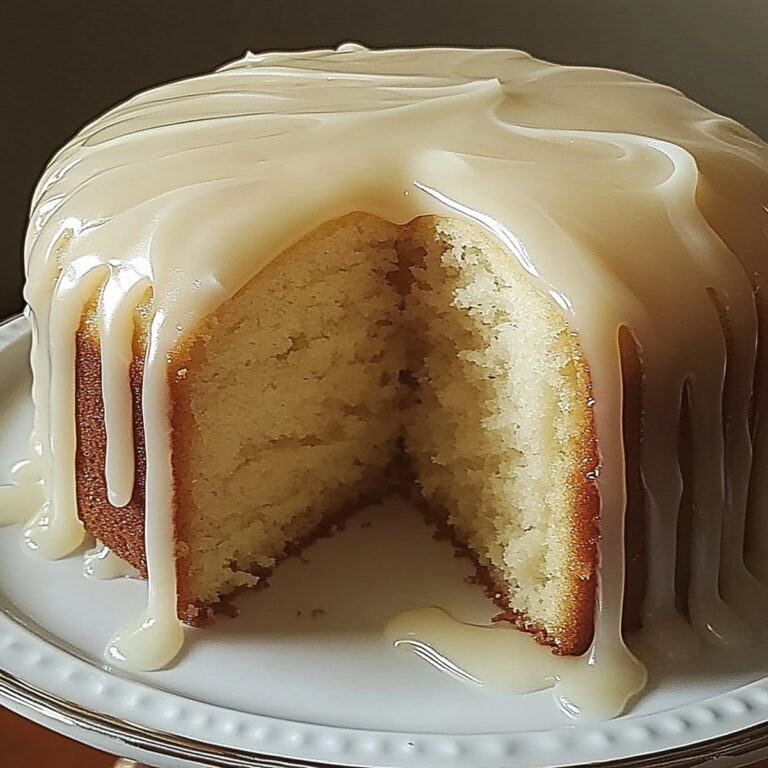 Luscious Vanilla Buttermilk Pound Cake With Cream Cheese Glaze Recipe