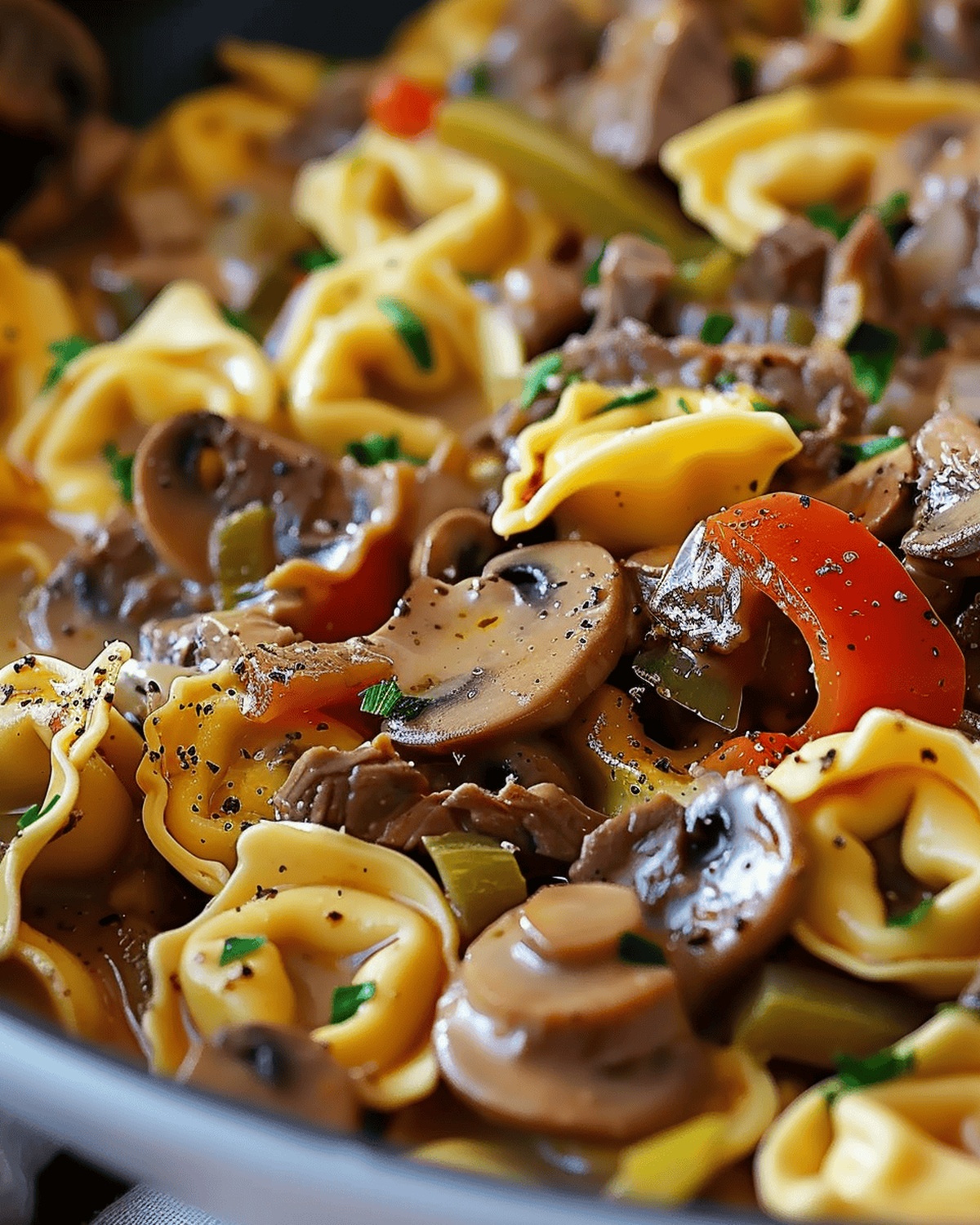 Philly Cheesesteak Tortellini Delight Recipe