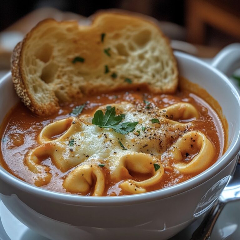 Slow Cooker Tomato Tortellini Soup With Cheddar And Toast Bites Recipe