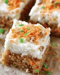 Carrot Coconut Delight Bars With Cream Cheese Frosting Recipe