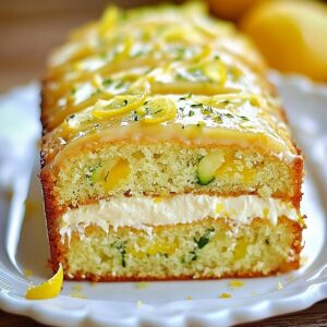 Tangy Lemon Zucchini Cake With Cream Cheese Filling Recipe