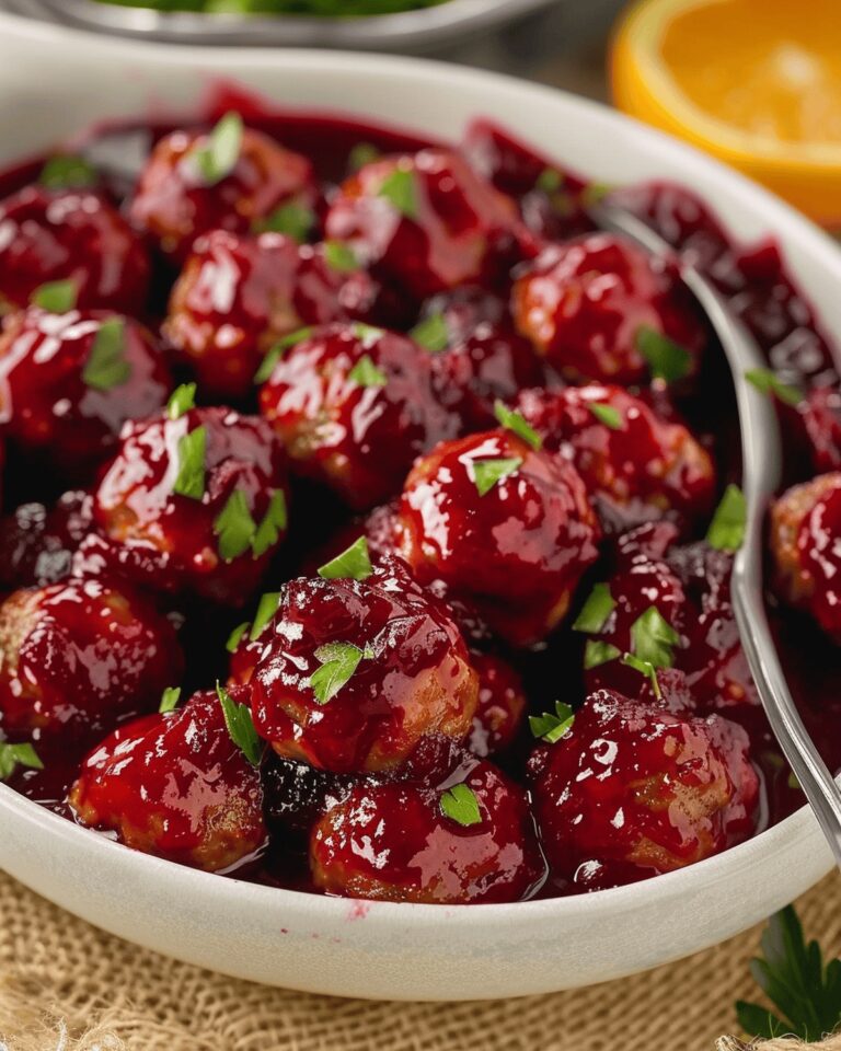 Festive Cranberry-Glazed Meatballs Recipe