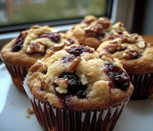 Moist Cranberry, Orange & Pecan Muffins Recipe