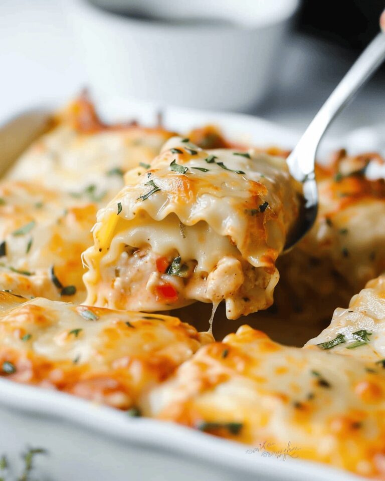Cheesy Chicken Lasagna Roll-Ups With Creamy Sauce Recipe
