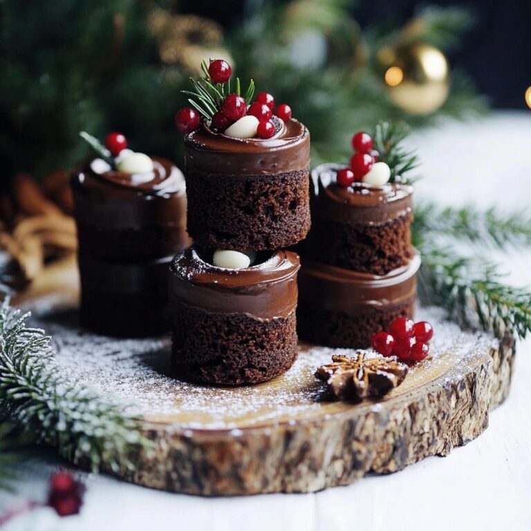 Festive Chocolate Gingerbread Mini Cakes Recipe