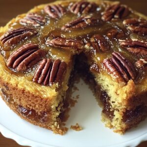 Mouthwatering Pecan Upside Down Cake Recipe