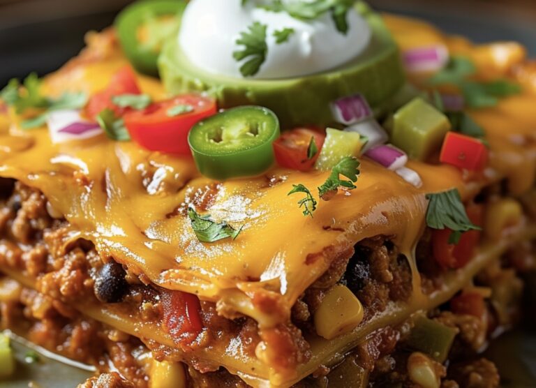 Cheesy Mexican Lasagna Recipe