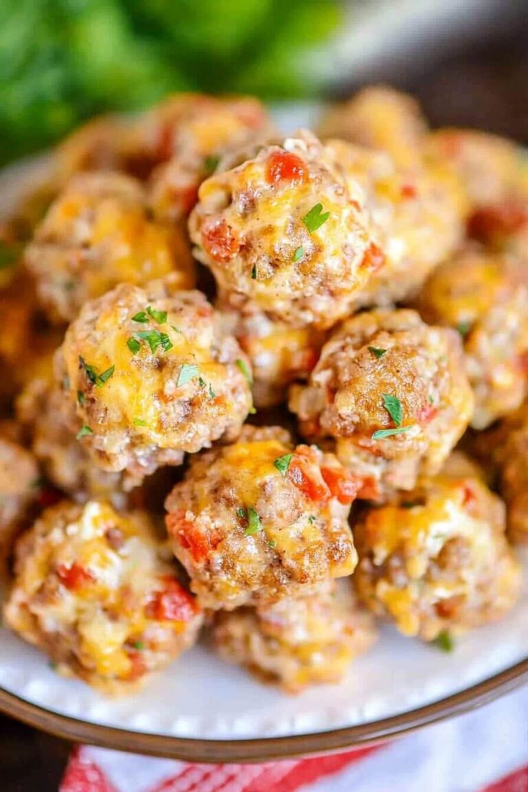 Tangy Rotel Cream Cheese Sausage Balls Recipe