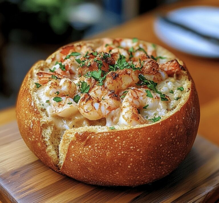 Hearty Seafood Soup Bread Bowl Recipe