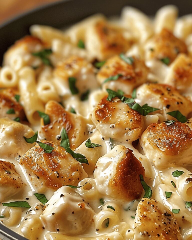 Creamy Parmesan Chicken Bites With Garlic Butter Pasta Recipe
