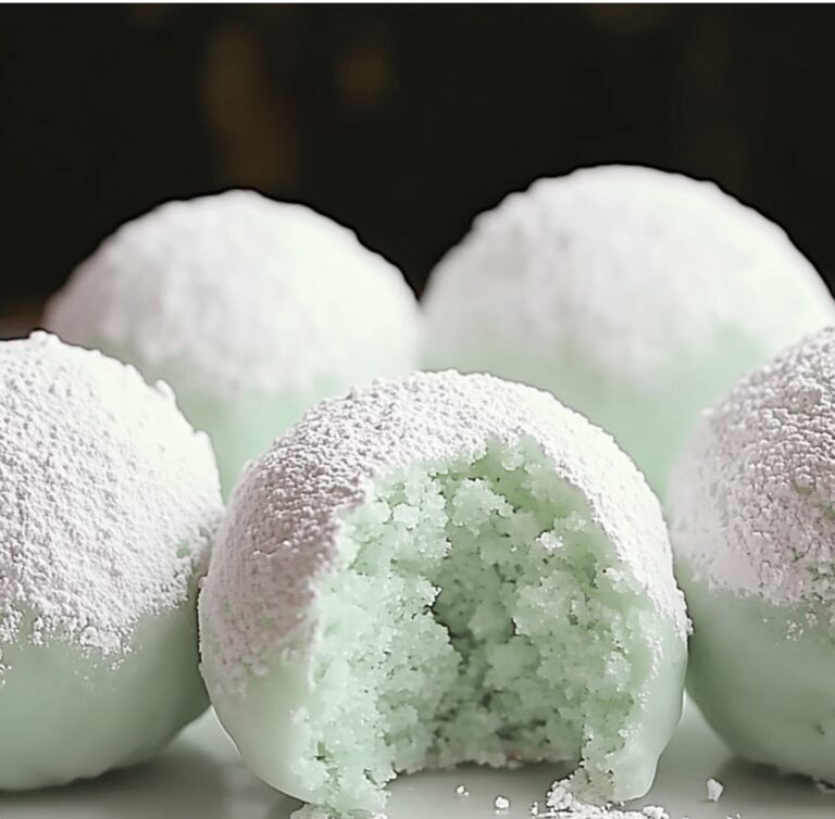 Festive Minty Snowball Cookies Recipe