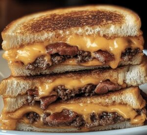 Gourmet Bacon Cheeseburger Grilled Cheese Recipe