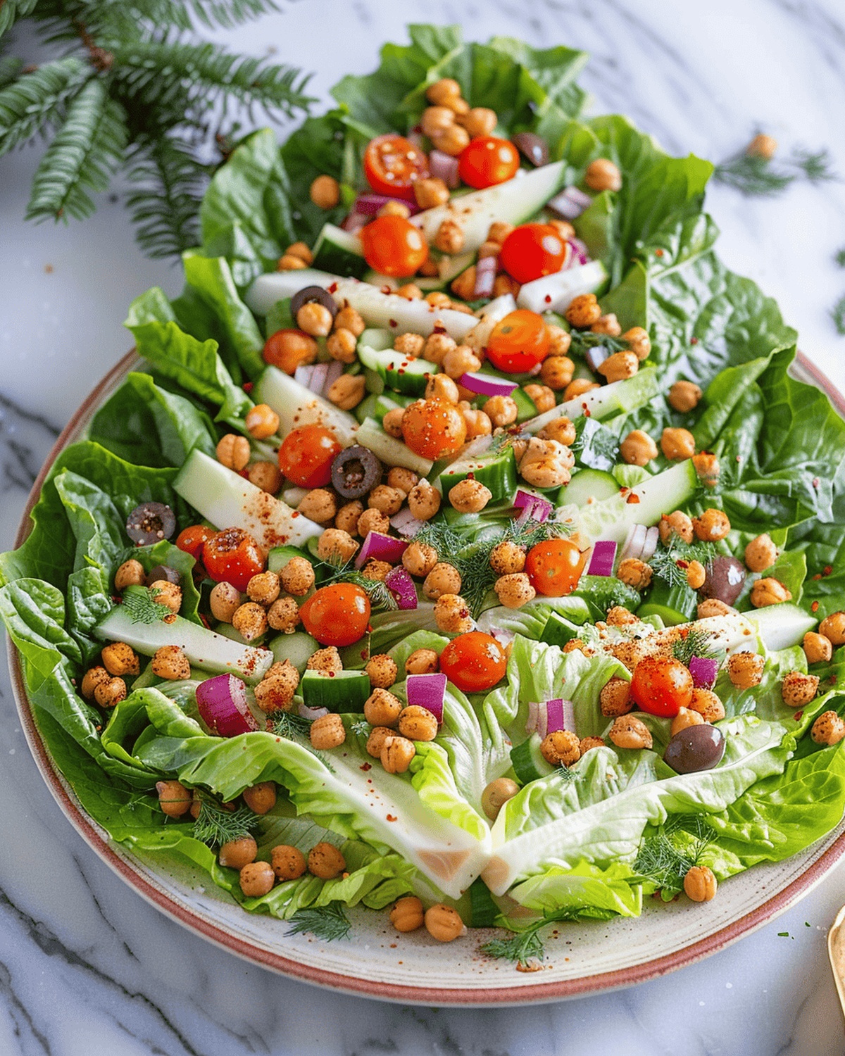 Romaine Lettuce Salad Christmas Delight Recipe
