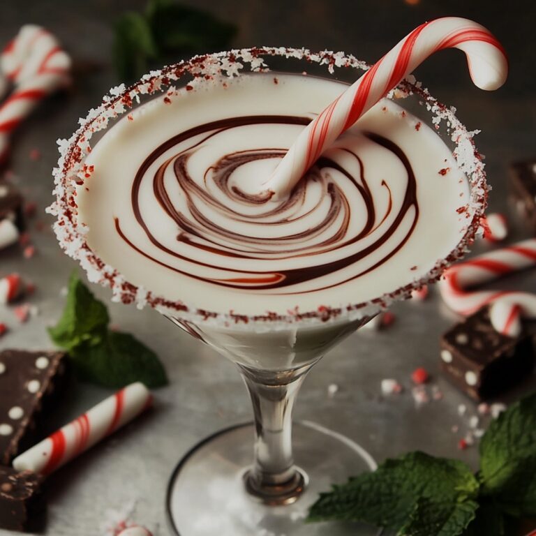 Festive Peppermint Bark Martini Recipe