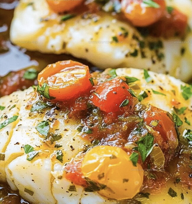 How To Make Pan-Seared Cod In White Wine Tomato Basil Sauce