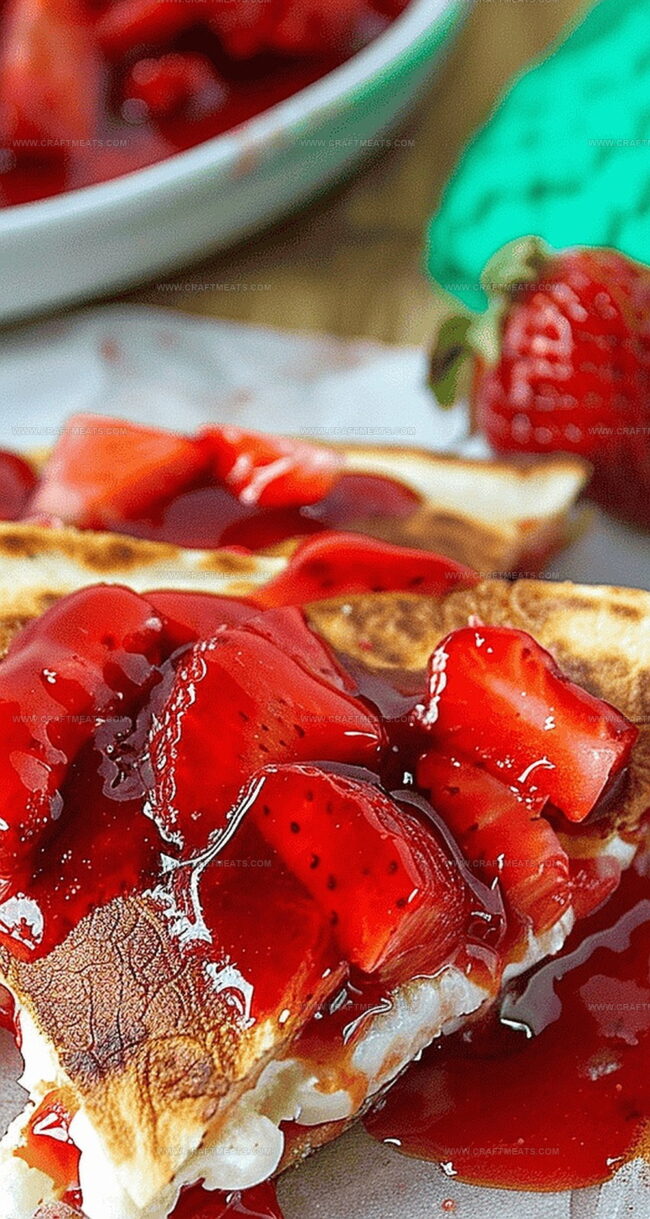 Strawberry Cheesecakeadillas Blend Dessert and Crunch