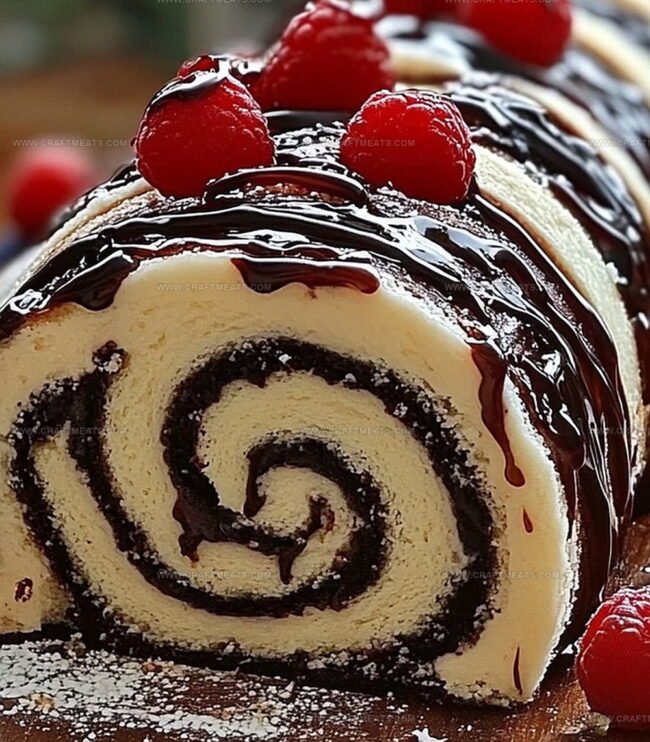 Rolling Black Forest Swiss Roll Without Cracks