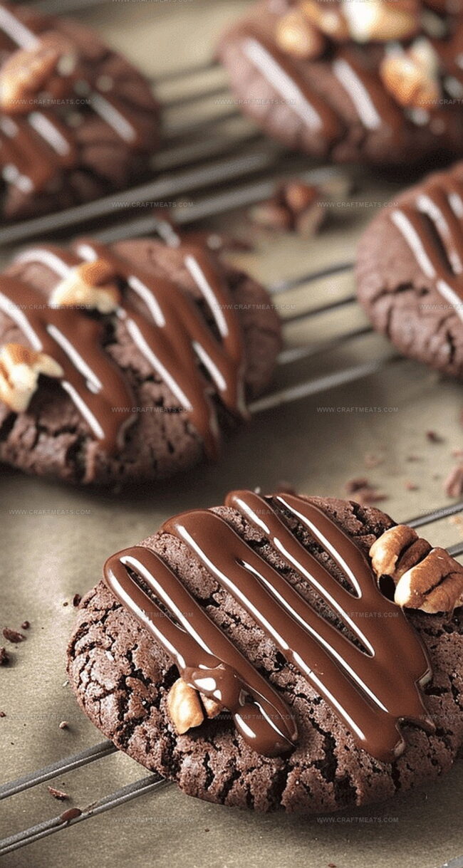 Chocolate Cookies With a Pecan Crunch