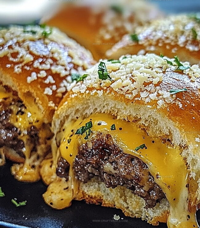 Steps To Cook Garlic Parmesan Cheeseburger Bombs