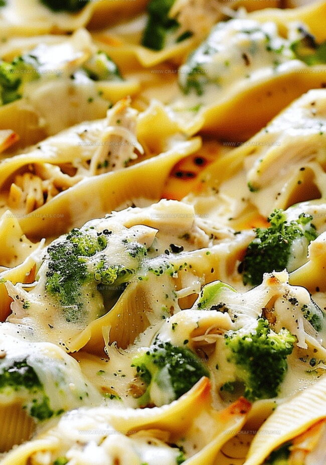 How to Assemble Creamy Chicken and Broccoli Stuffed Pasta Shells Step by Step