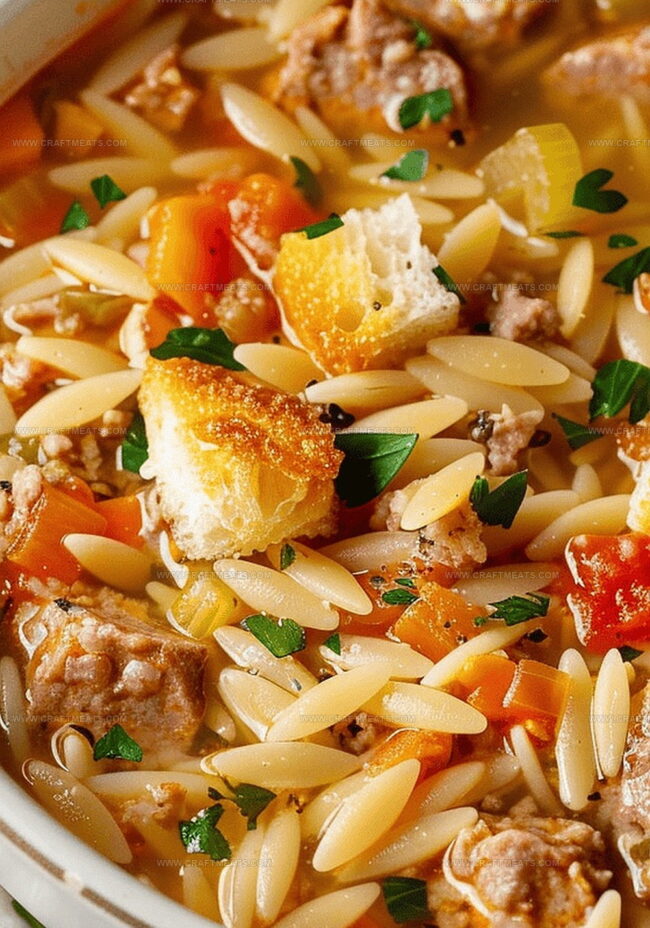 Directions for Making Sausage Orzo Delight