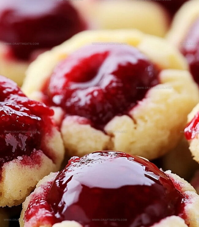 Instructions For Raspberry Cheesecake Thumbprint Cookies