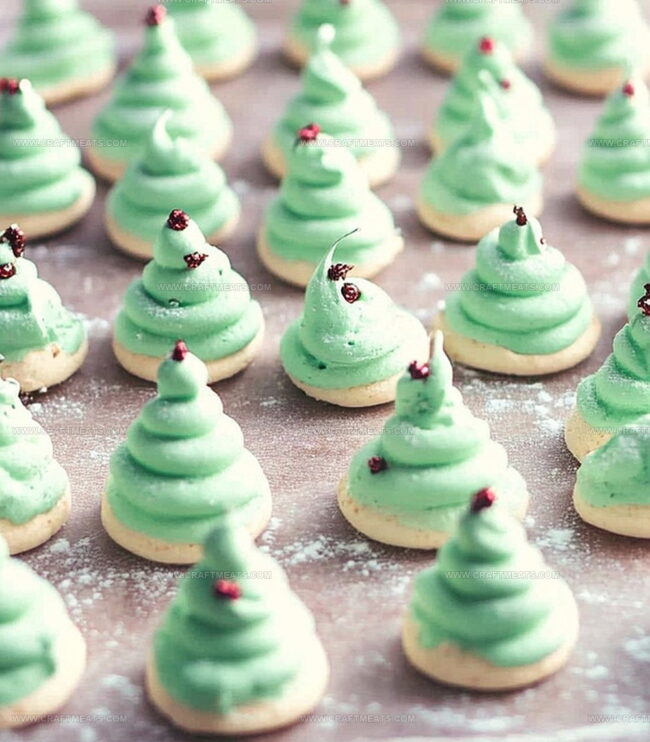 Steps To Whip Up Christmas Tree Meringues