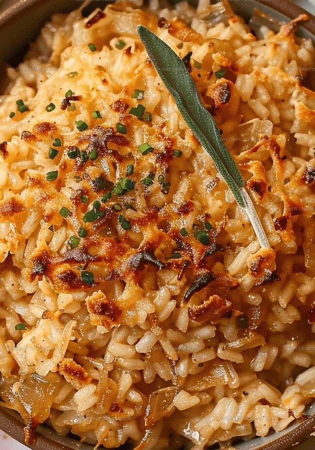 Instructions for Making French Onion Soup Risotto