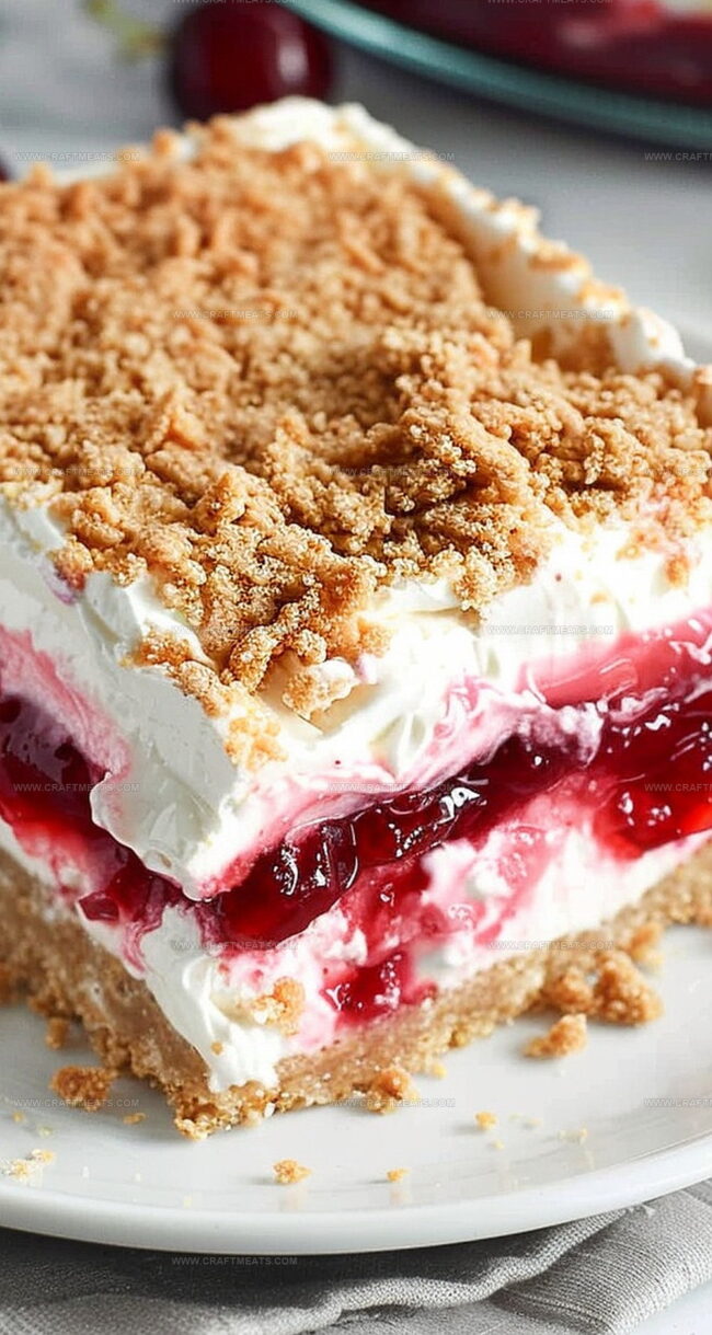 No-Bake Cherry Bars with Creamy Layers